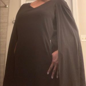 Black Cape Style Dress